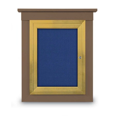 United Visual Products 72"x36" 3-Door Enclosed Letterboard, Green Felt/Cherry UV2627O-CHERRY-GREEN